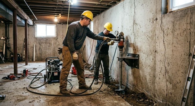 Basement Stabilization in Hershey, PA