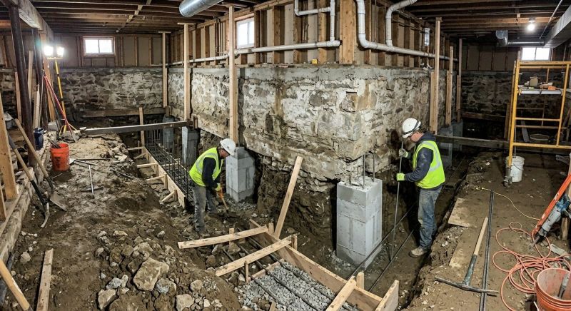Basement Underpinning in Hershey, PA