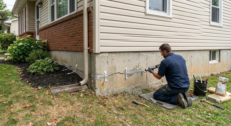 Cracked Foundation Repair in Lebanon County, PA