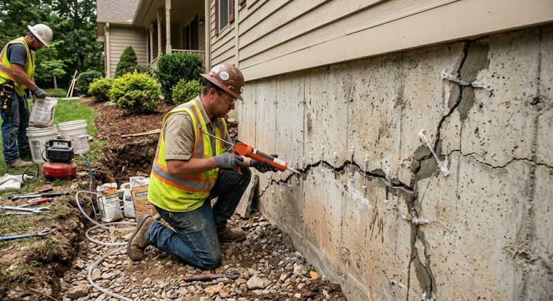 Cracked Foundation Repair in Mechanicsburg, PA