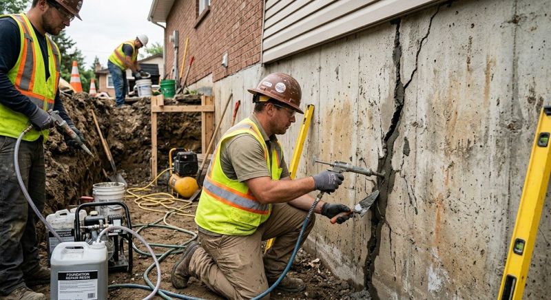 Cracked Foundation Repair in Mount Joy, PA