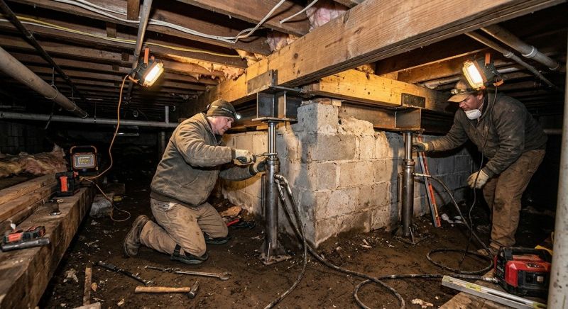Crawl Space Leveling in Hershey, PA