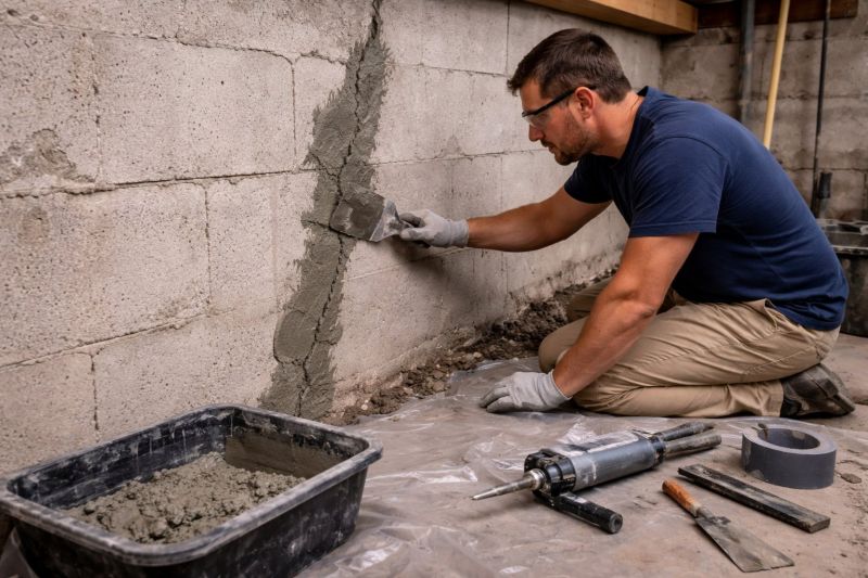 Foundation Crack Repair in Etters, PA