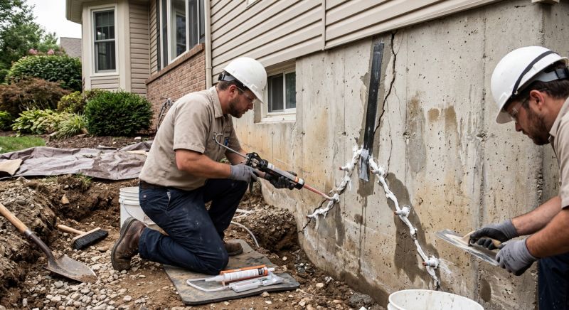 Foundation Cracks Repair in Hershey, PA