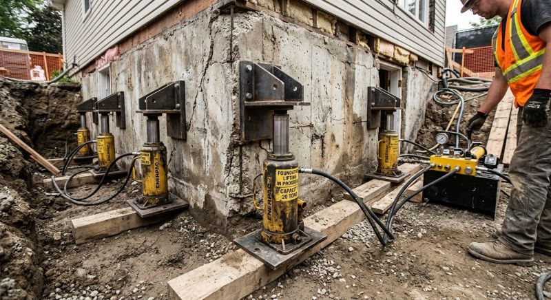 Foundation Jacking in Etters, PA