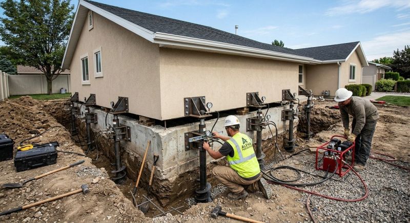 Foundation Pier Leveling in Hershey, PA
