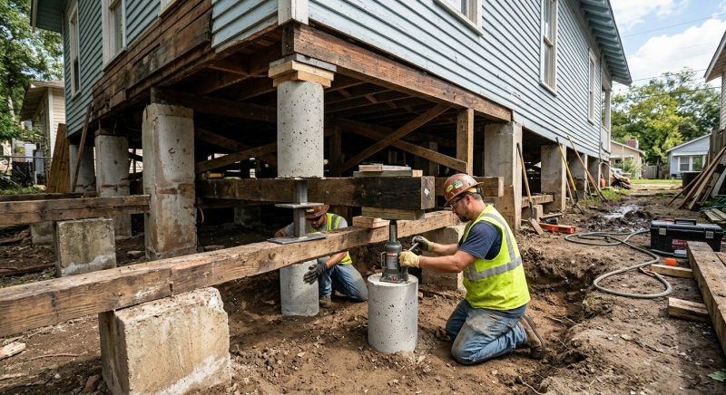 Foundation Pier Repair in Hershey, PA