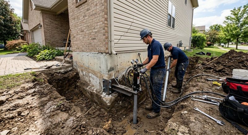 Foundation Settlement Repair in Hershey, PA