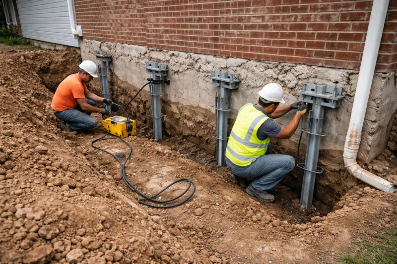 Helical Piers Installation in Hershey, PA