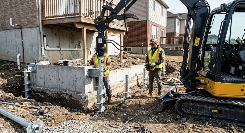 Helical Pile Installation in Hershey, PA
