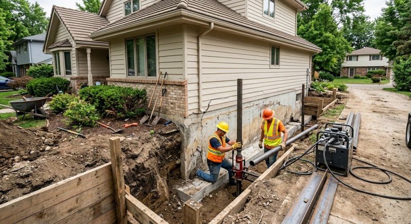 House Foundation Repair in Pine Grove, PA