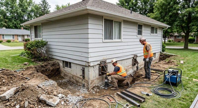 Sinking Foundation Repair in Dillsburg, PA